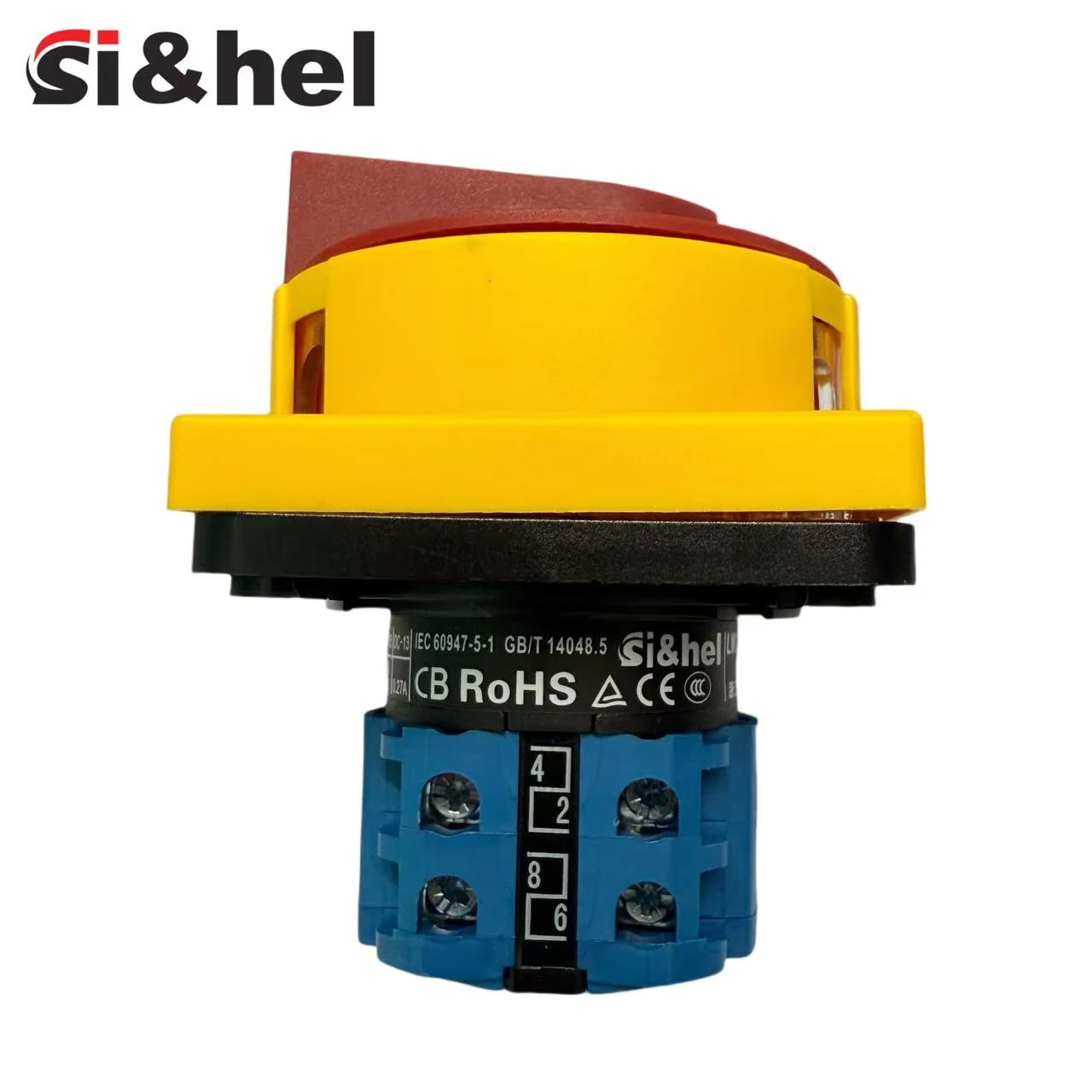Shieldhz LW28-20 GS04 red yellow emergency stop rotary cam switch assembly