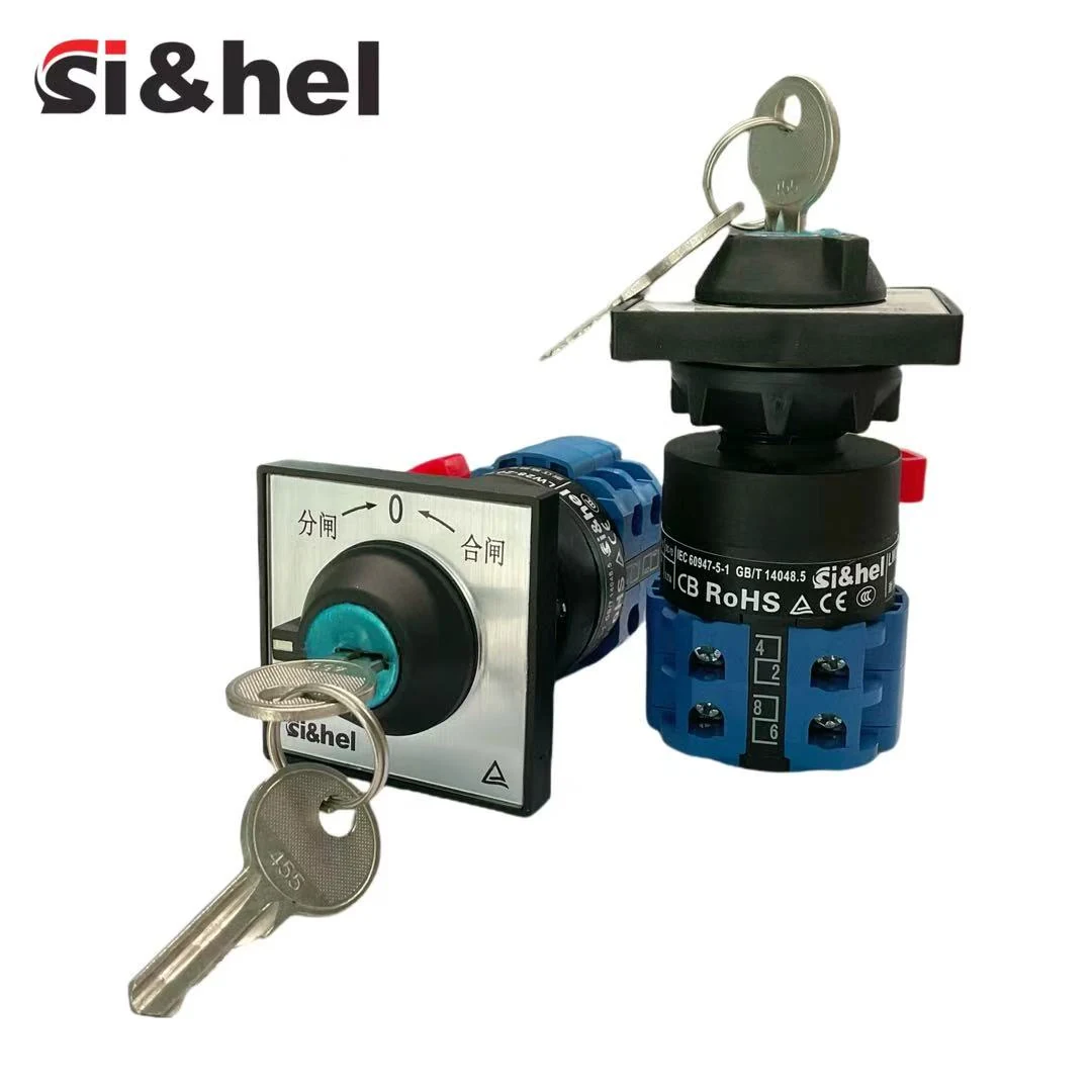 Shieldhz LW28-20 D0401 OMS key lock rotary cam switch with keys