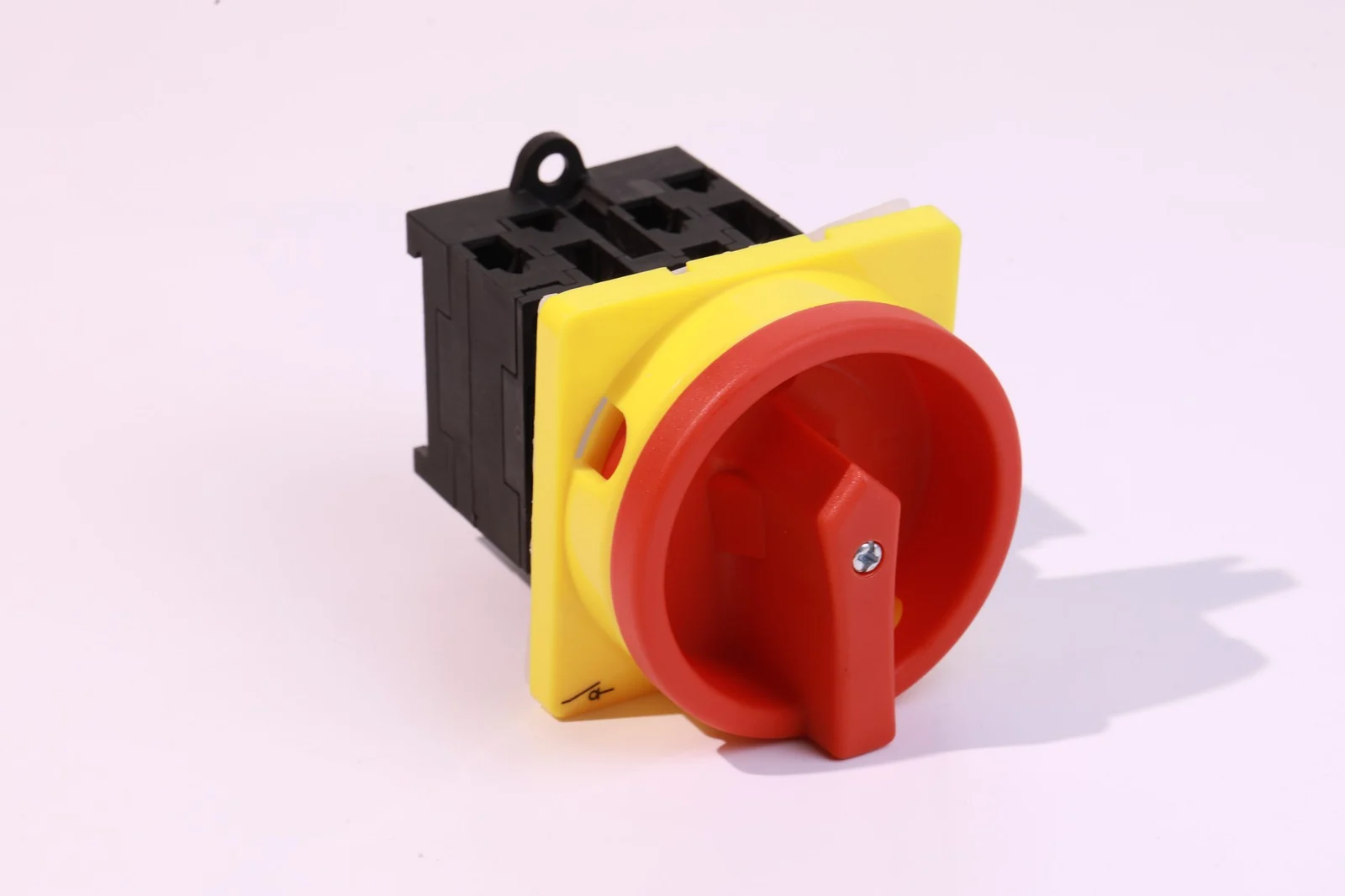 LW42 GSC padlock handle rotary cam switch with red yellow safety handle
