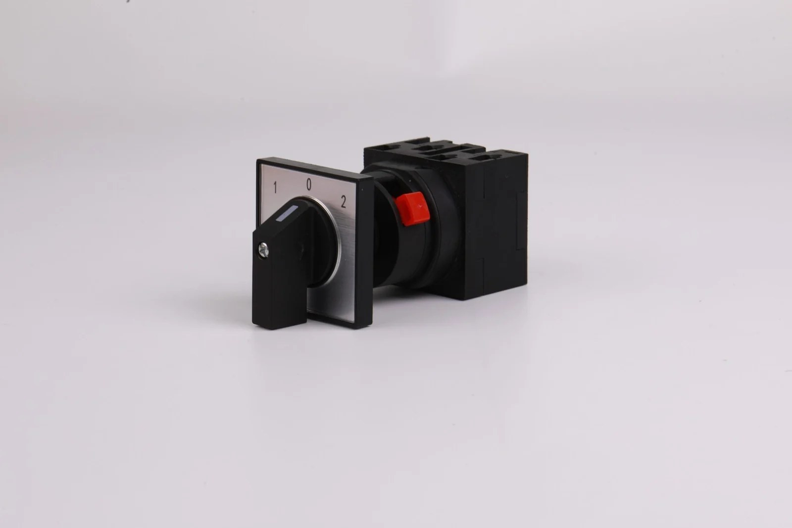 Shieldhz LW42 panel mount rotary cam switch front view for compact control panels