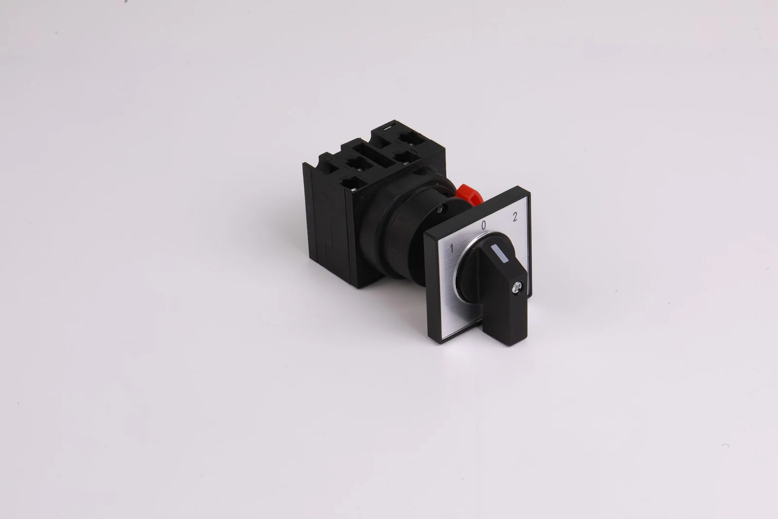 Shieldhz LW42 panel mount rotary cam switch with black handle and numbered faceplate