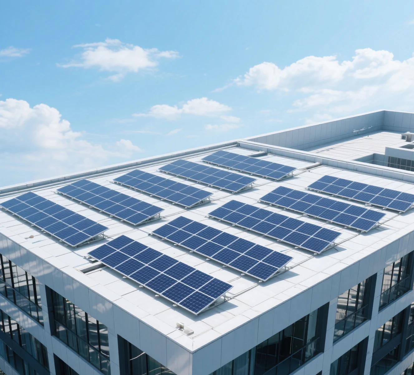 Commercial and industrial rooftop solar PV installation
