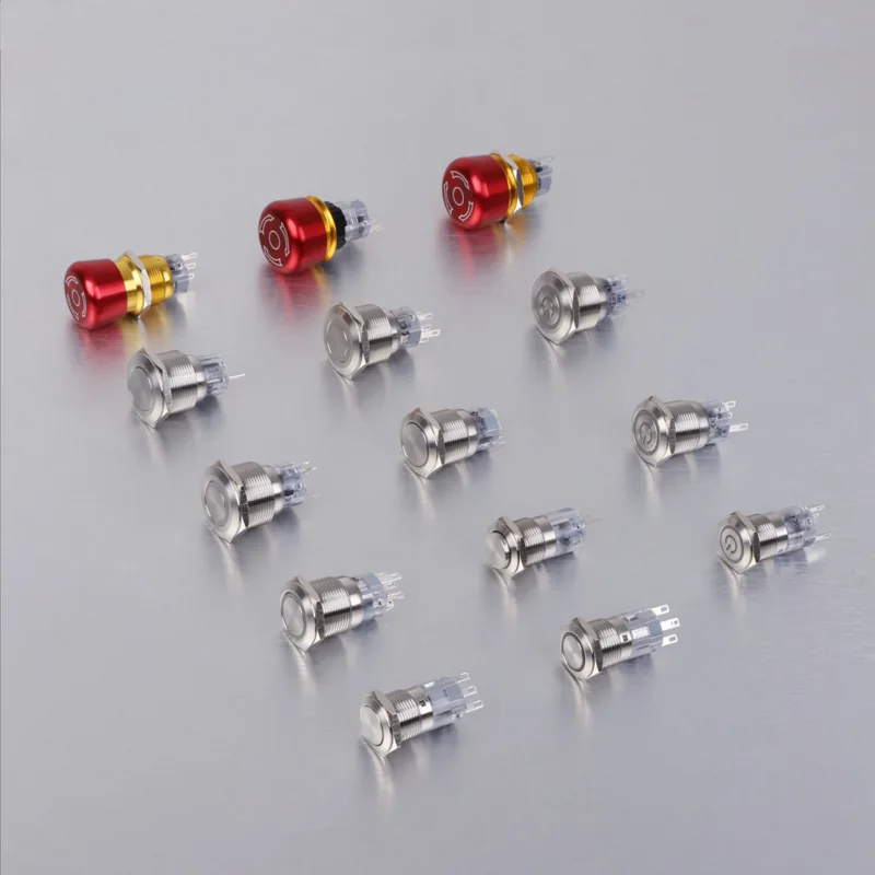 Shieldhz GQ series metal push button switches 16mm 19mm 22mm full range