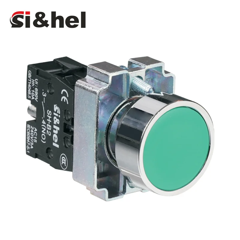 SH-B2-10B/G green flat push button 22mm XB2-BA31