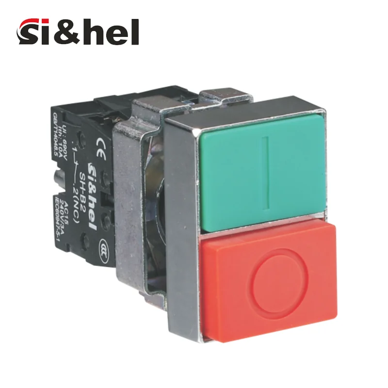 SH-B2-11B double push button red green combination 22mm