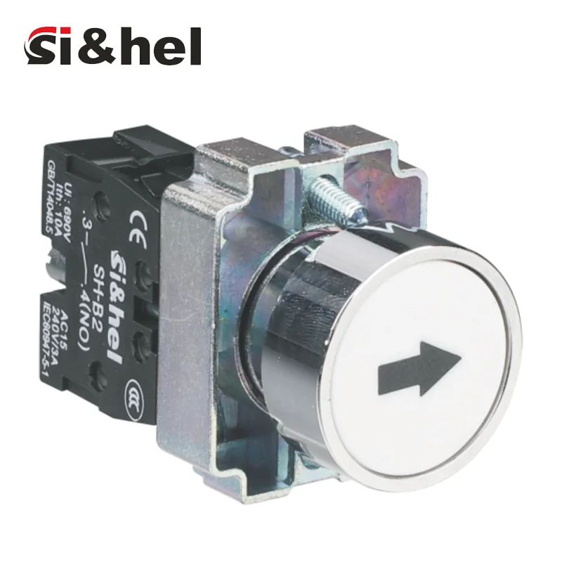 SH-B2-BA3341 arrow down illuminated push button 22mm direction