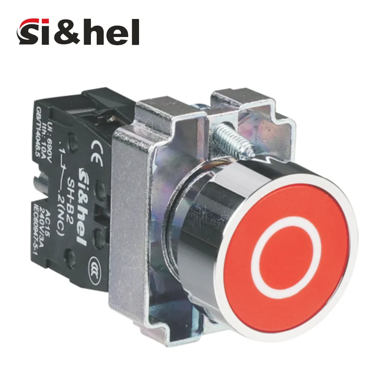 SH-B2-BA4322 circle-O symbol push button stop function 22mm