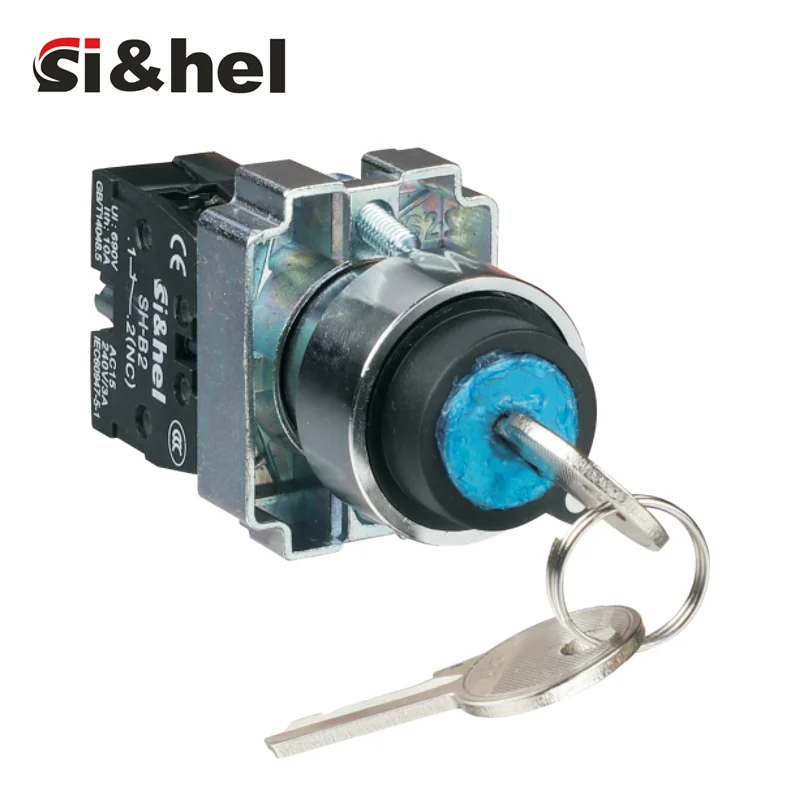 SH-B2-BG21 key operated selector switch 22mm access control security