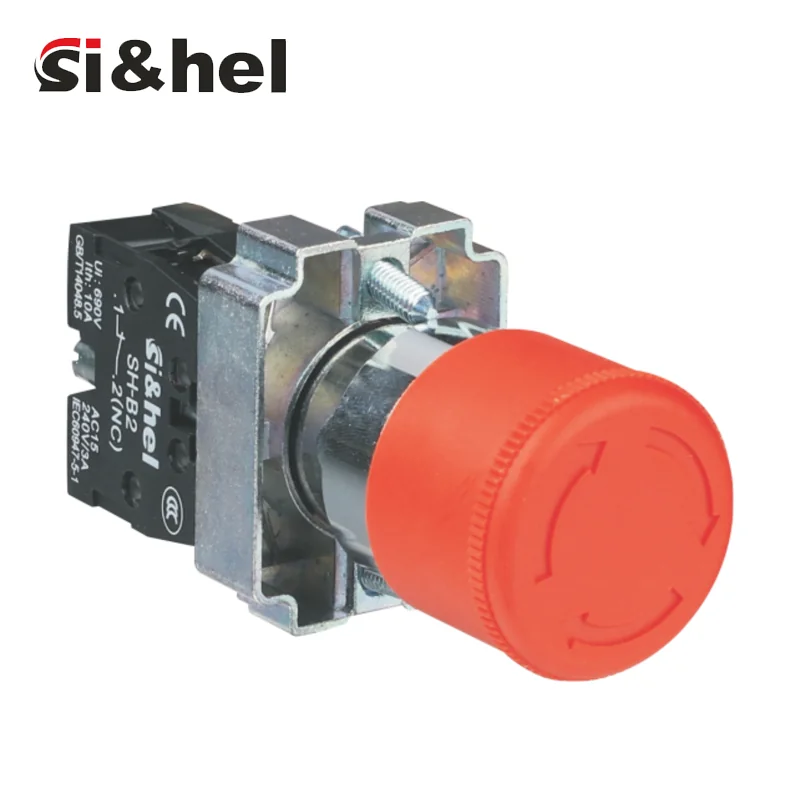 SH-B2-BS532 emergency stop button 40mm red twist release 22mm