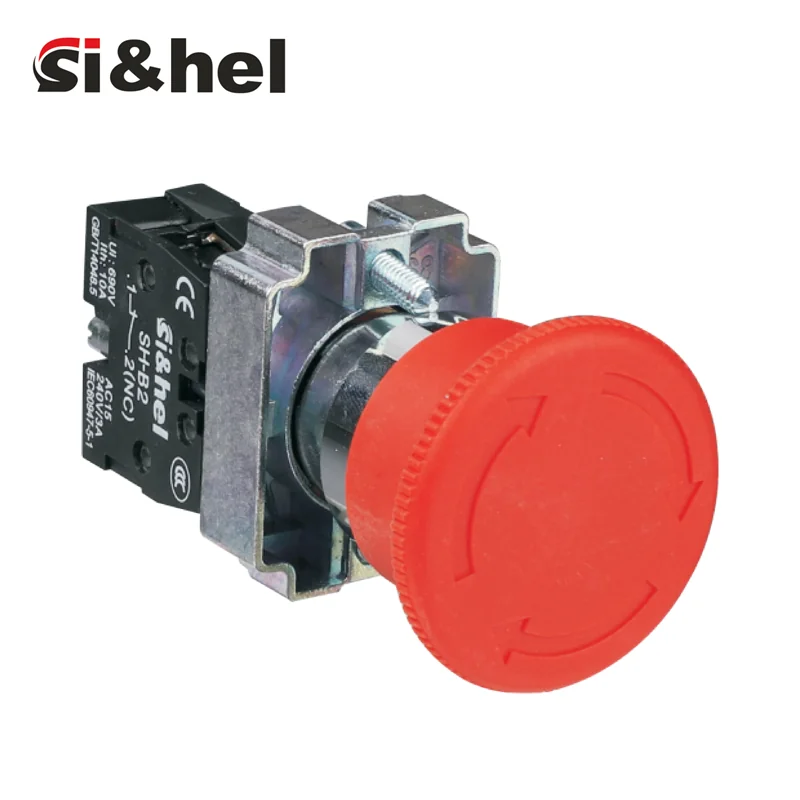SH-B2-BS542 red 60mm emergency stop button key release 22mm