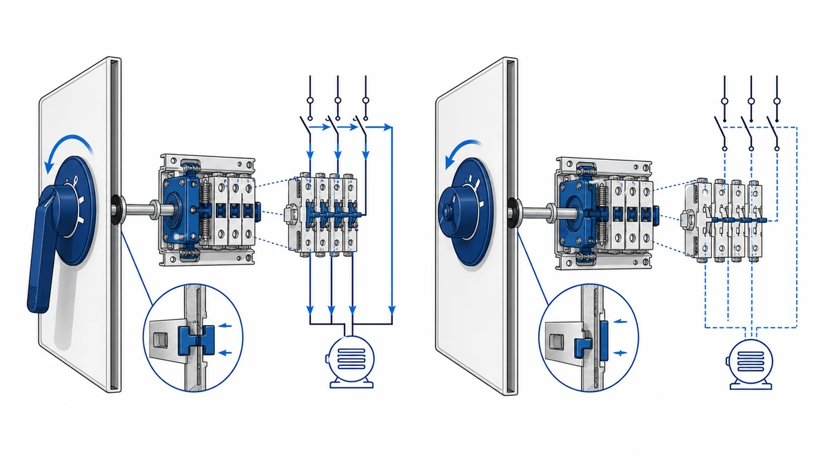 Door Interlock Rotary Isolators for Control Cabinets concept diagram