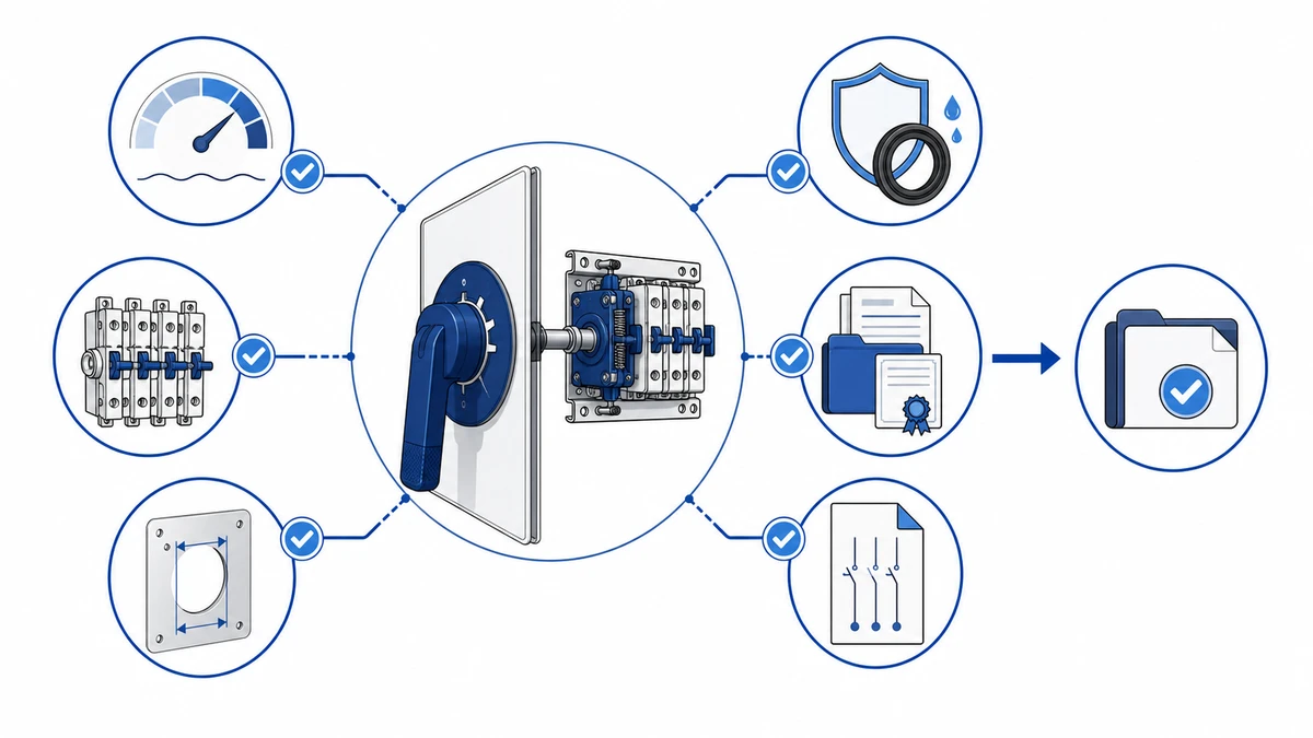 Door Interlock Rotary Isolators for Control Cabinets procurement checklist