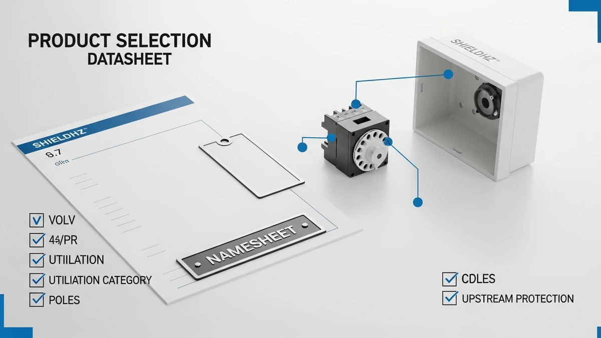 IEC 60947-3 datasheet rating checks for voltage current category and SCCR