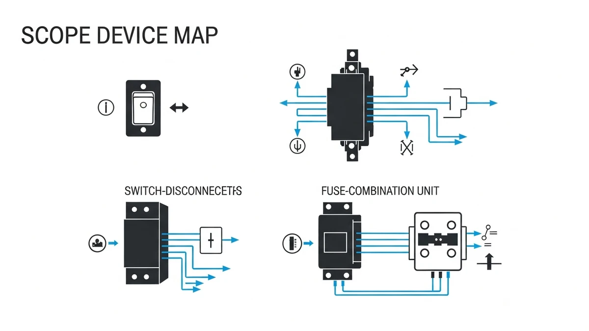 IEC 60947-3 device scope including switches disconnectors and switch-disconnectors