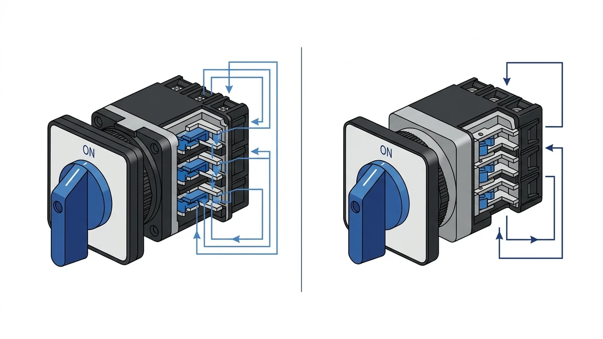 LW28 vs LW42 Rotary Cam Switch: Which Series Fits Your Panel concept diagram