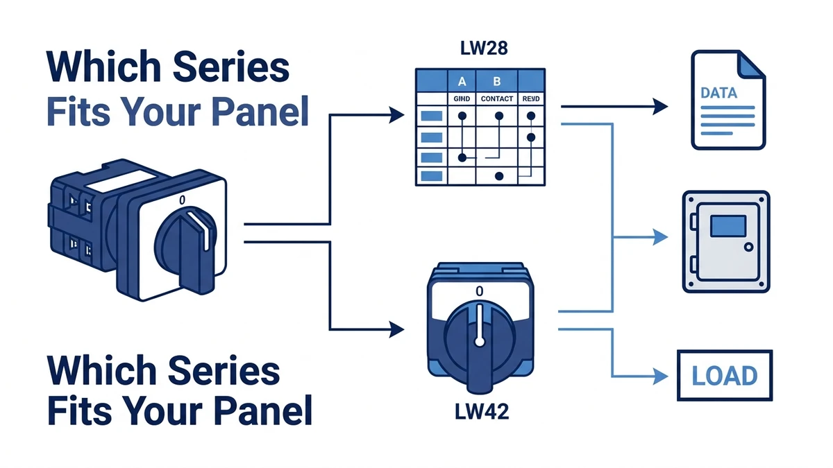 LW28 vs LW42 Rotary Cam Switch: Which Series Fits Your Panel selection checks