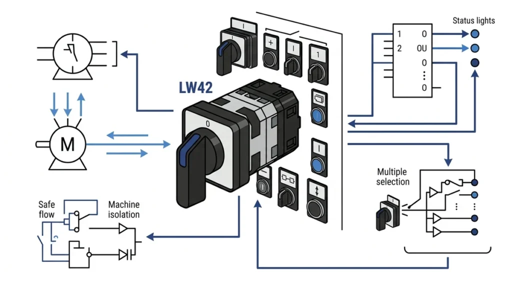LW42 Rotary Cam Switch Basics for Compact Industrial Switching technical overview
