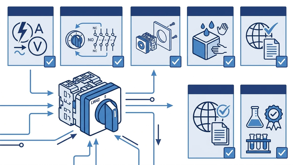 LW42 Rotary Cam Switch Basics for Compact Industrial Switching procurement checklist