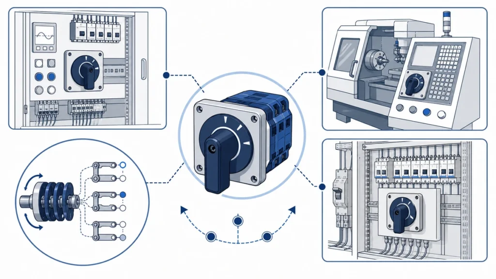 Rotary Cam Switch Applications in Control Panels Machine Tools and Distribution Cabinets technical overview