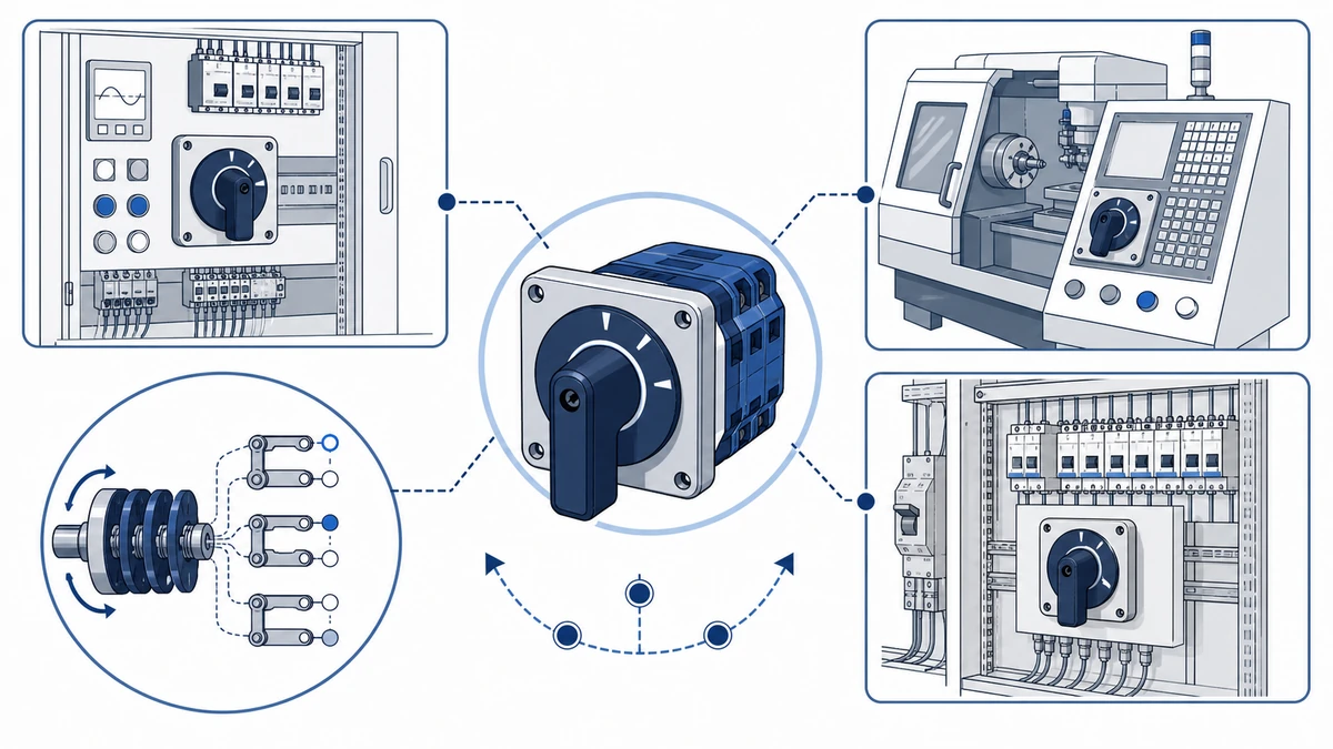 Rotary Cam Switch Applications in Control Panels Machine Tools and Distribution Cabinets technical overview