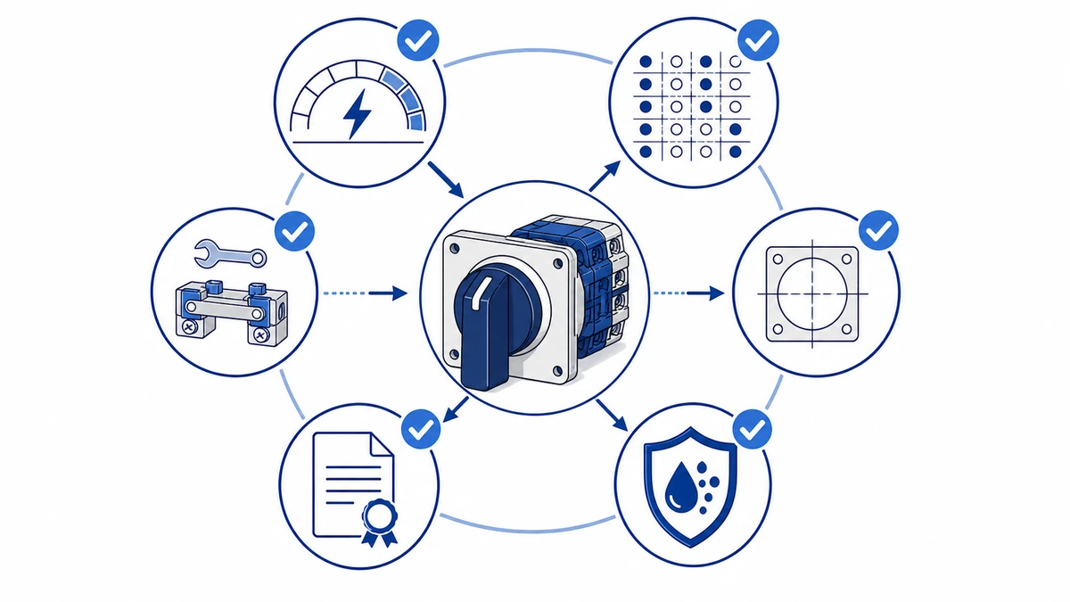 Rotary Cam Switch Applications in Control Panels Machine Tools and Distribution Cabinets procurement checklist