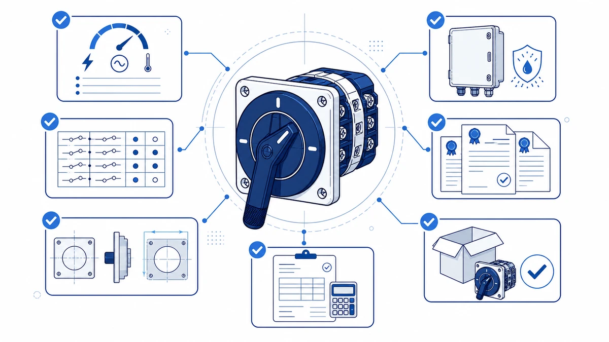 Rotary Cam Switch Manufacturer Checklist for OEM Buyers procurement checklist