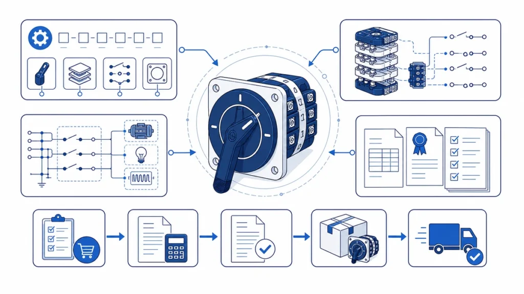 How to Request a Rotary Cam Switch Model Code Wiring Diagram and Quote technical overview