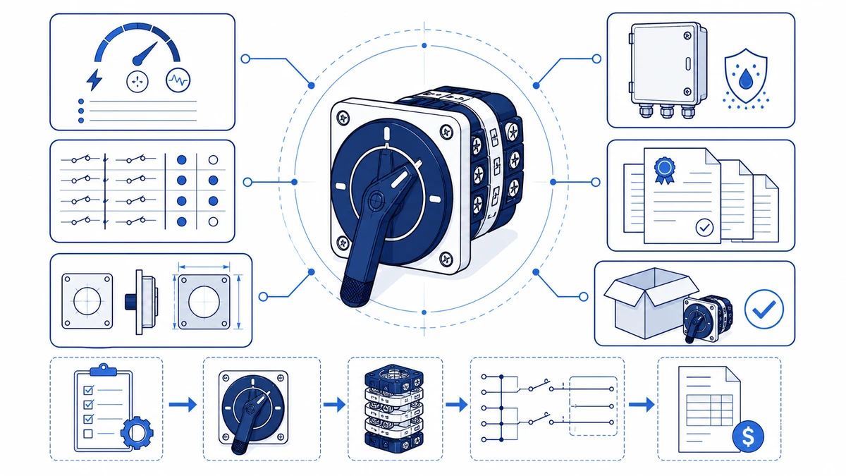 How to Request a Rotary Cam Switch Model Code Wiring Diagram and Quote procurement checklist