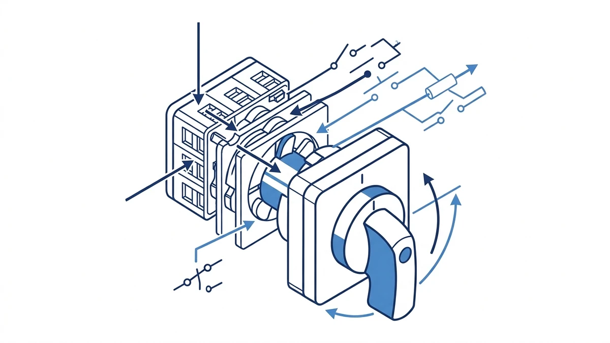 Rotary Cam Switch Selection Guide for Control Panels concept diagram