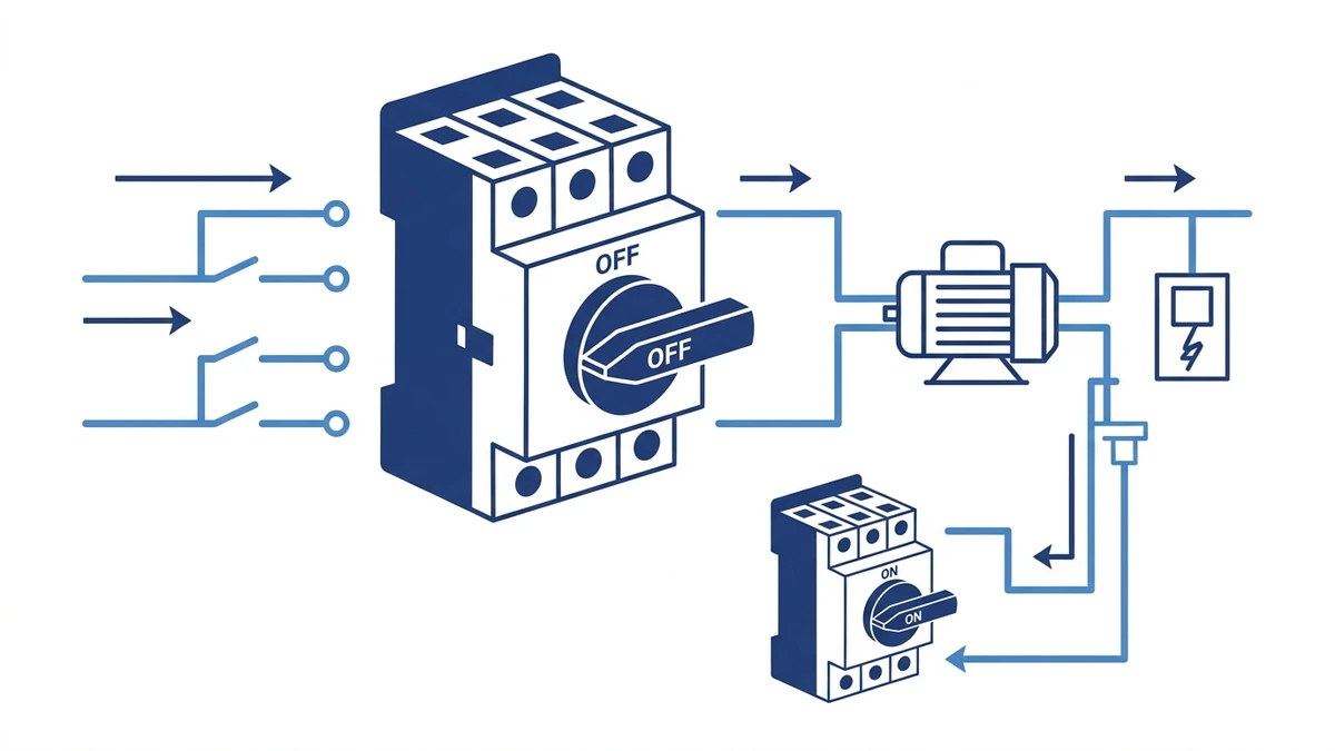 SH30 Load Isolator Switch Basics for HVAC Pump and Service Isolation concept diagram
