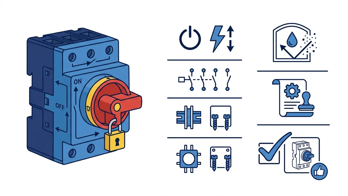 SH30 Load Isolator Switch Basics for HVAC Pump and Service Isolation procurement checklist