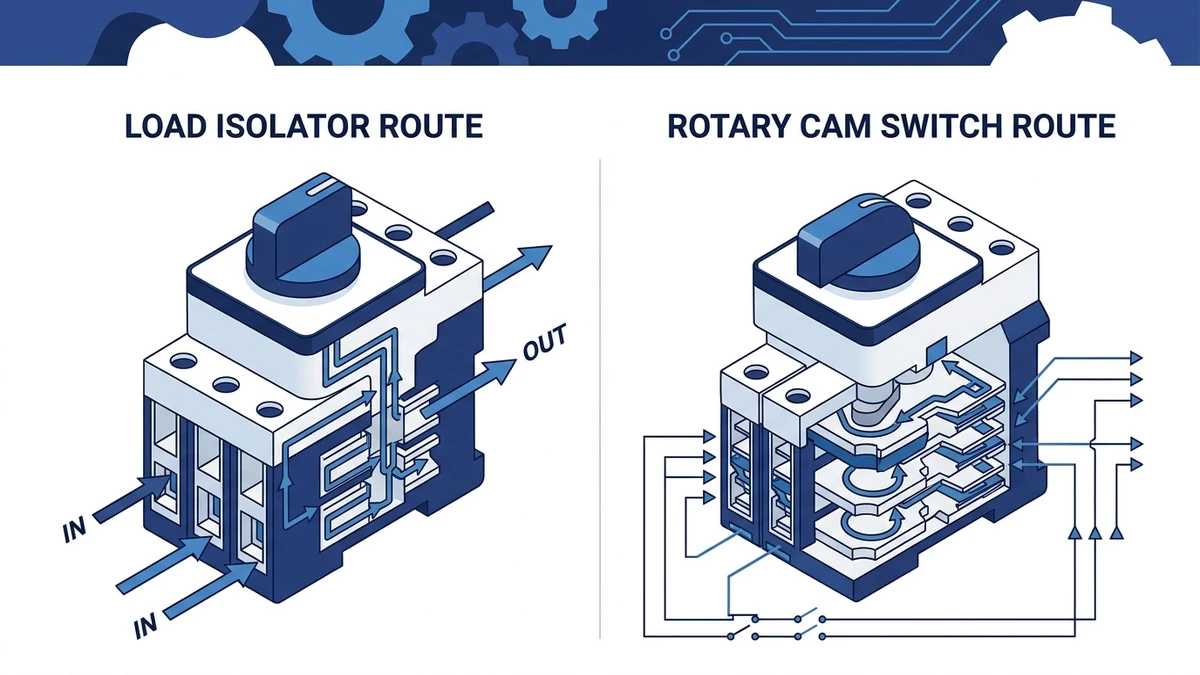 SH30 Load Isolator vs Rotary Cam Switch: Which Route Fits the Load concept diagram