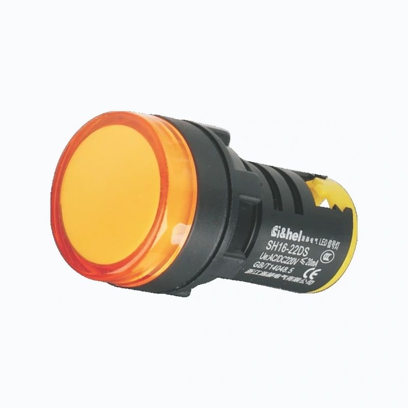 AD16-22DS yellow flat LED panel indicator light 22mm