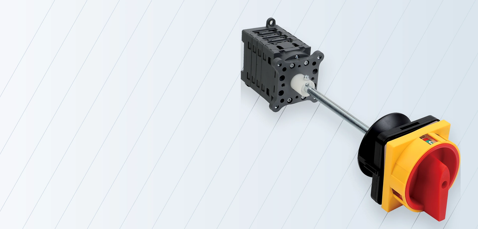 Shieldhz GF41 PV DC isolator switch with extended shaft handle assembly for 1500V DC switching projects