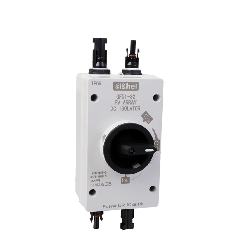 GF51 IP66 PV DC isolator switch front route for product selection