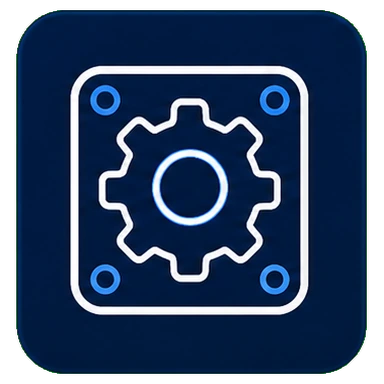 Mechanical mounting and enclosure icon