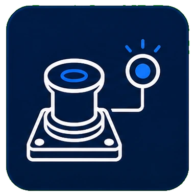 Push button and indicator light icon