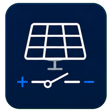 PV DC isolator solar disconnect icon