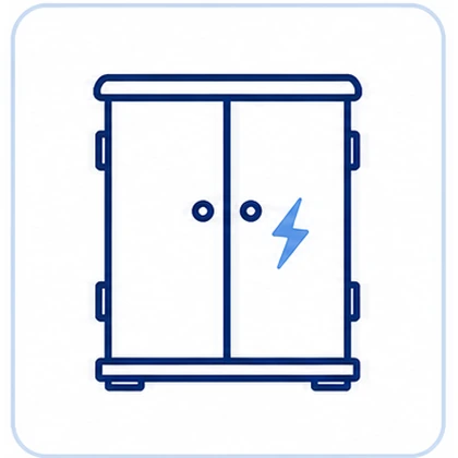 Mini icon of PV combiner box for DC isolator system overview