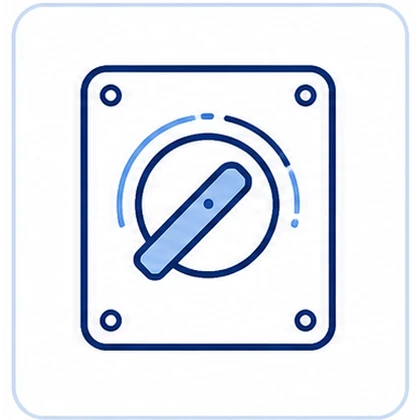 Mini icon of DC isolator switch for solar PV system overview
