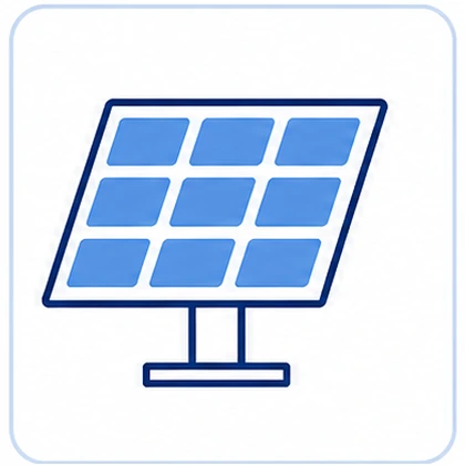 Mini icon of solar PV array for DC isolator system overview