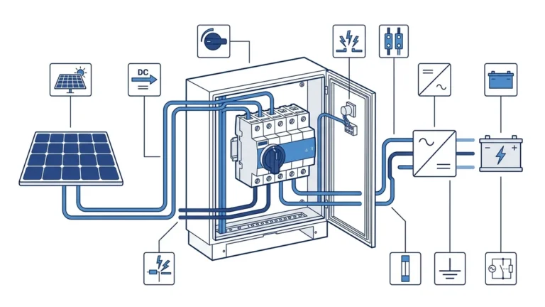 DC switch disconnector for manual isolation and solar DC switching