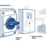 Load isolator switch for local isolation of motors HVAC units and pumps