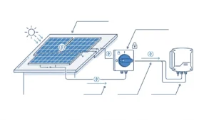 PV DC isolator switch between solar string and inverter