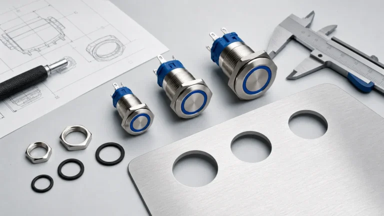 16mm 19mm and 22mm Push Buttons: Panel Cutout Selection technical overview