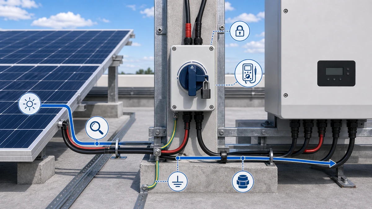 DC Isolator Switch Maintenance Checklist for Solar Installers application and wiring context