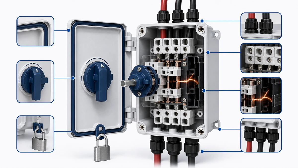 DC Isolator Switch Maintenance Checklist for Solar Installers concept diagram