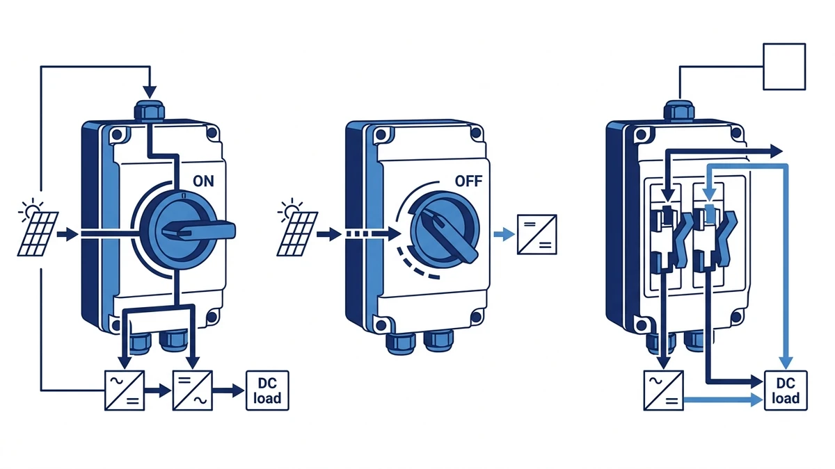 GF40 vs GF51 vs GF41 DC Isolator Switches concept diagram