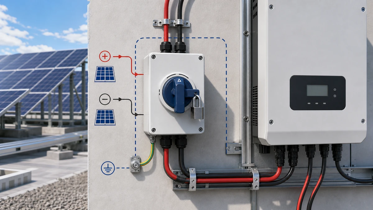 IP66 DC Isolator Enclosure Selection for Outdoor Solar Projects application and wiring context
