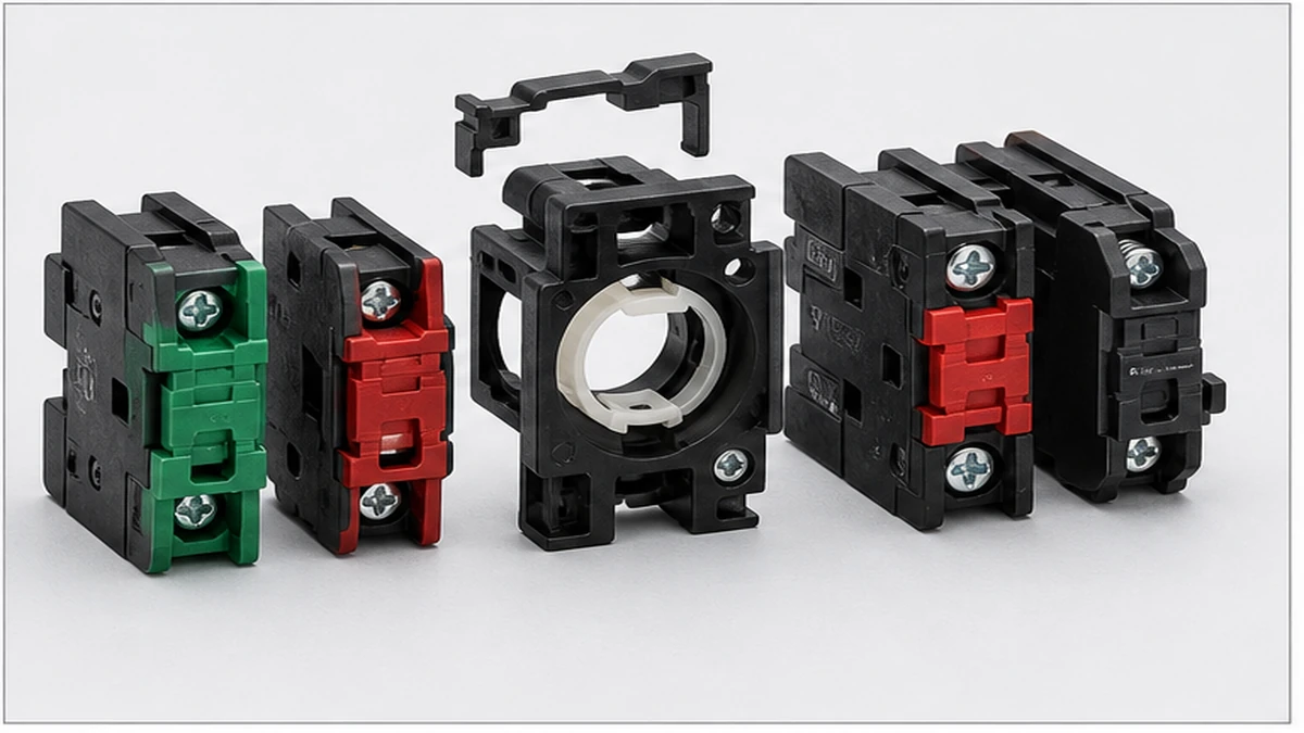 How to Specify Push Button Contact Blocks Lamps and Legend Plates concept diagram
